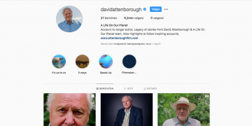 David Attenborough's Instagram account