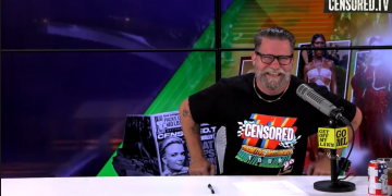 Screenshot from an episode of Gavin McInnes's Get Off My Lawn on  the "dangers of Drag Queen Story Hour"