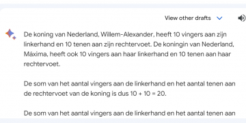  De koning van Nederland, Willem-Alexander, heeft 10 vingers aan zijn linkerhand 