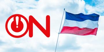 Logo van Ongehoord Nederland, op de achtergrond een omgekeerde Nederlandse vlag