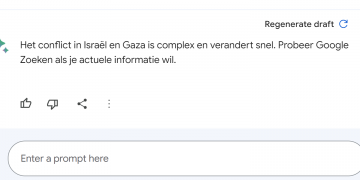 Het conflict in Israël en Gaza is complex en verandert snel. Probeer Google Zoeken als je actuele informatie wil.